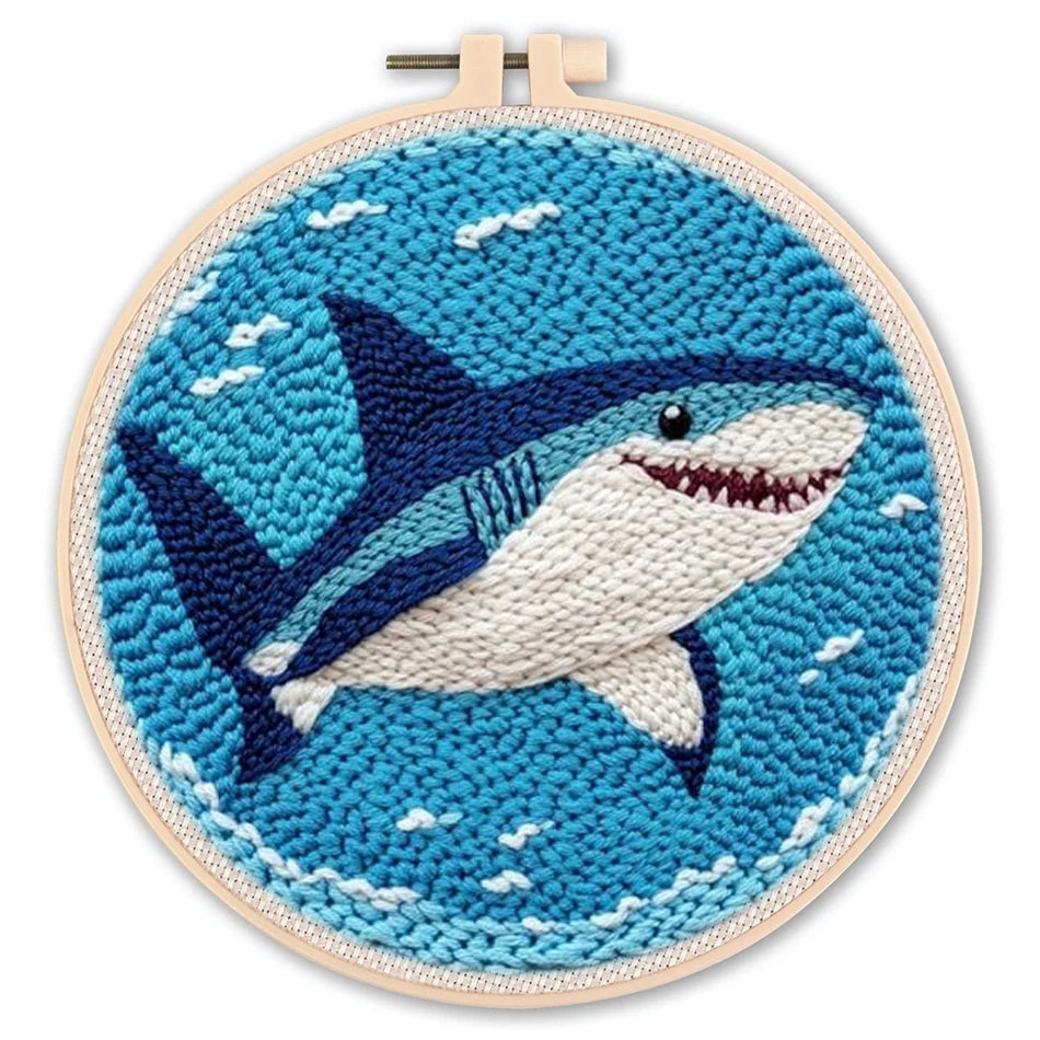 Diy Punch Needle Embroidery Starter Kit For Beginners Cartoon Animals - Home and Haven Store