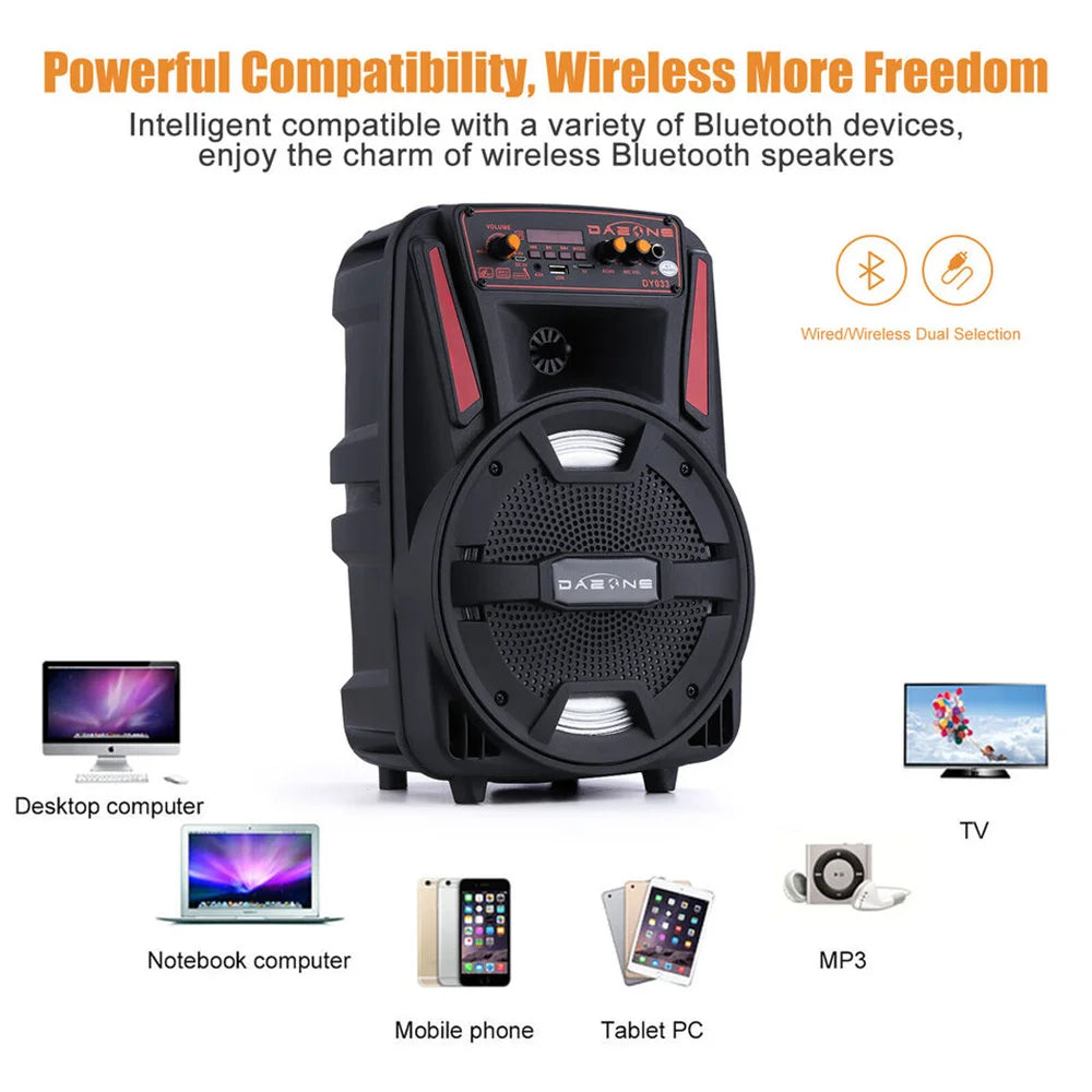 CURUK 1000W Portable Bluetooth Speaker With Subwoofer Remote Mic - Home and Haven Store