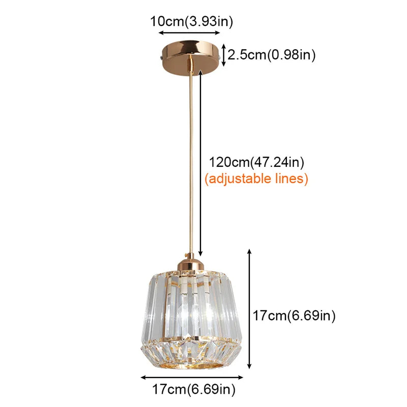 GreeLustr Modern Crystal Led Ceiling Pendant Chandelier Light
