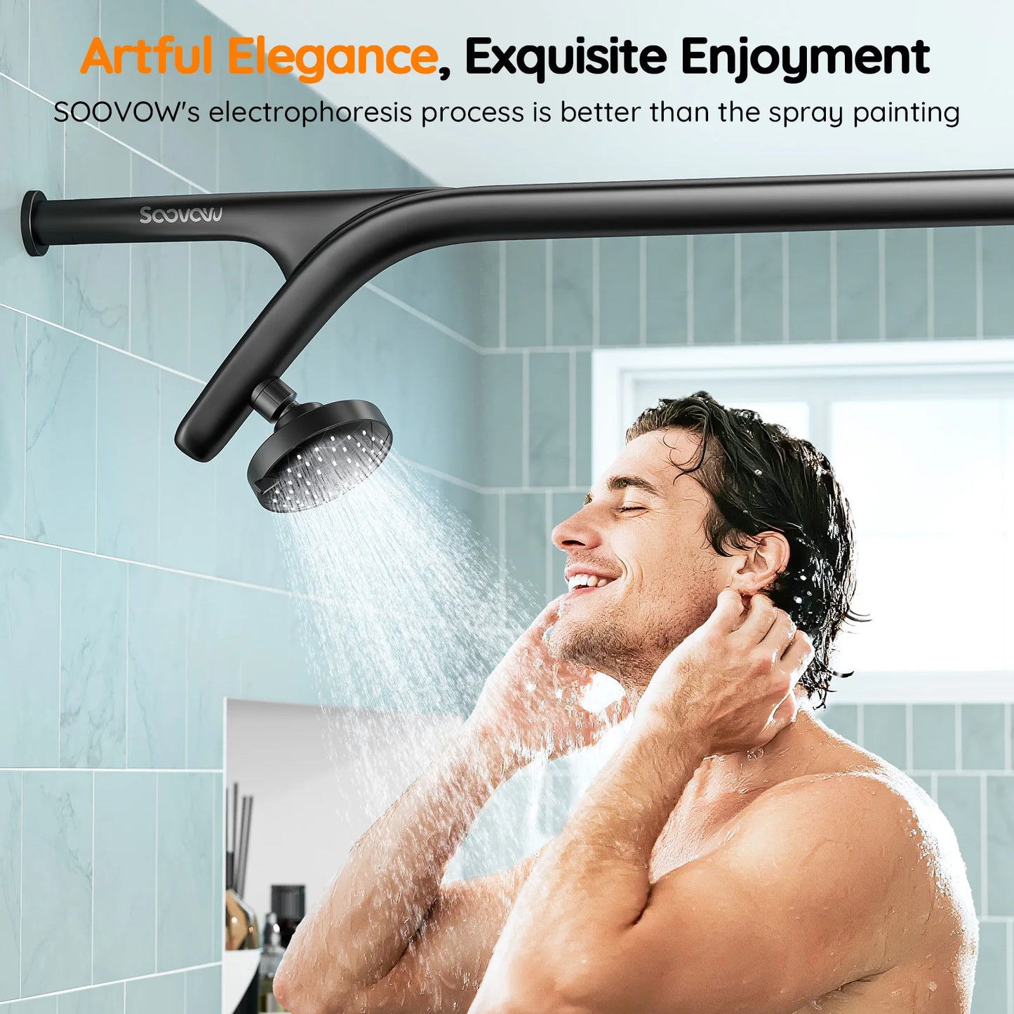 Dual Shower Head System For Two People Stainless Steel