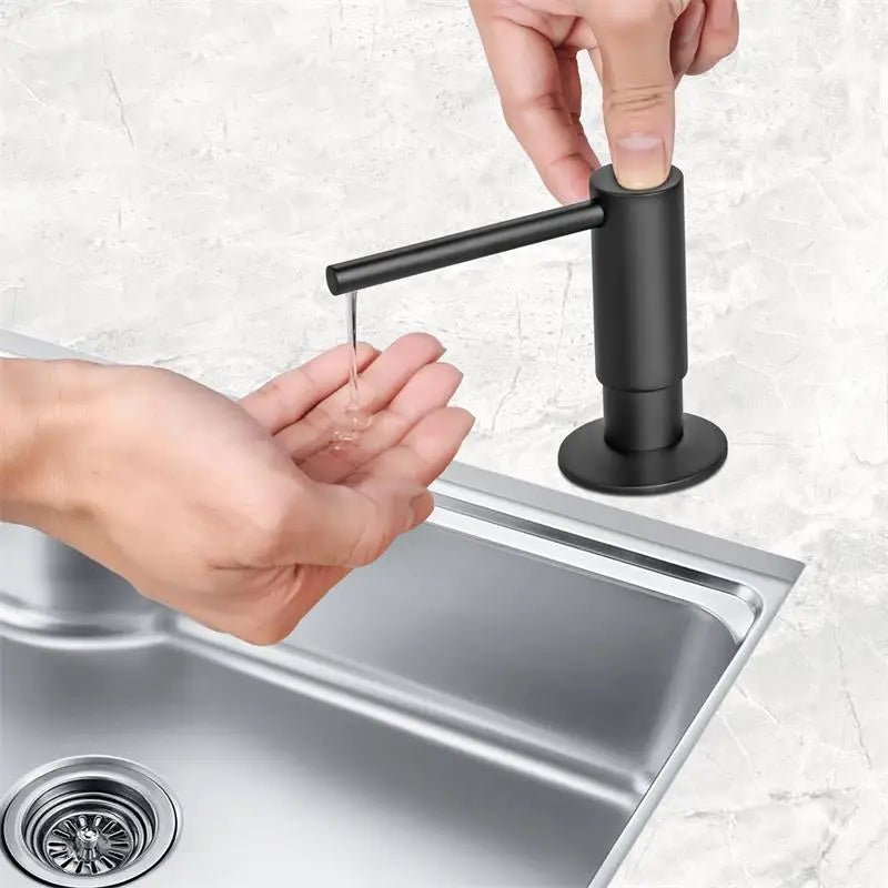 SAMODRA Brass Pump Soap Dispenser With Built In Bottle Kitchen