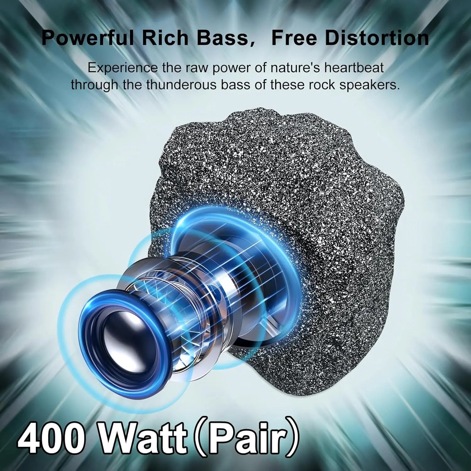 Herdio Outdoor Bluetooth Rock Speakers Waterproof PVC Garden Pool - Home and Haven Store