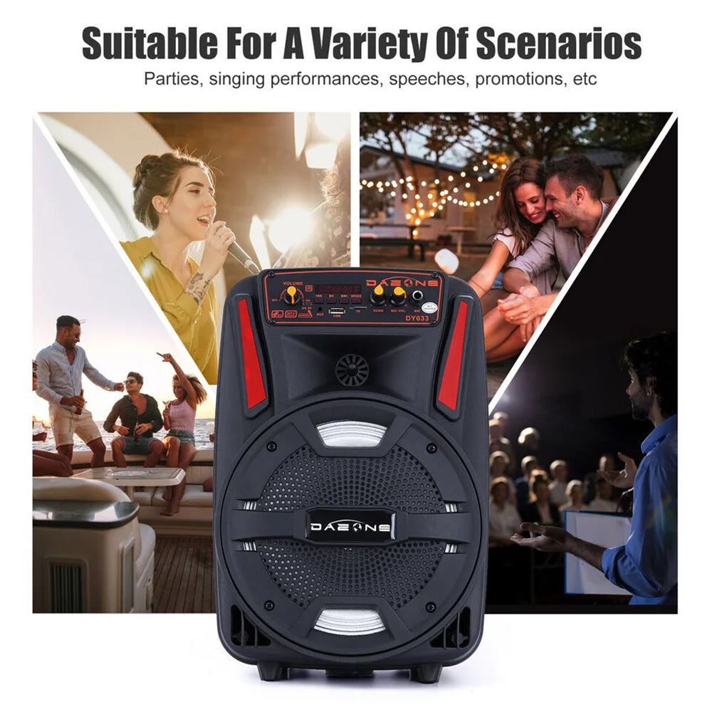 CURUK 1000W Portable Bluetooth Speaker With Subwoofer Remote Mic - Home and Haven Store