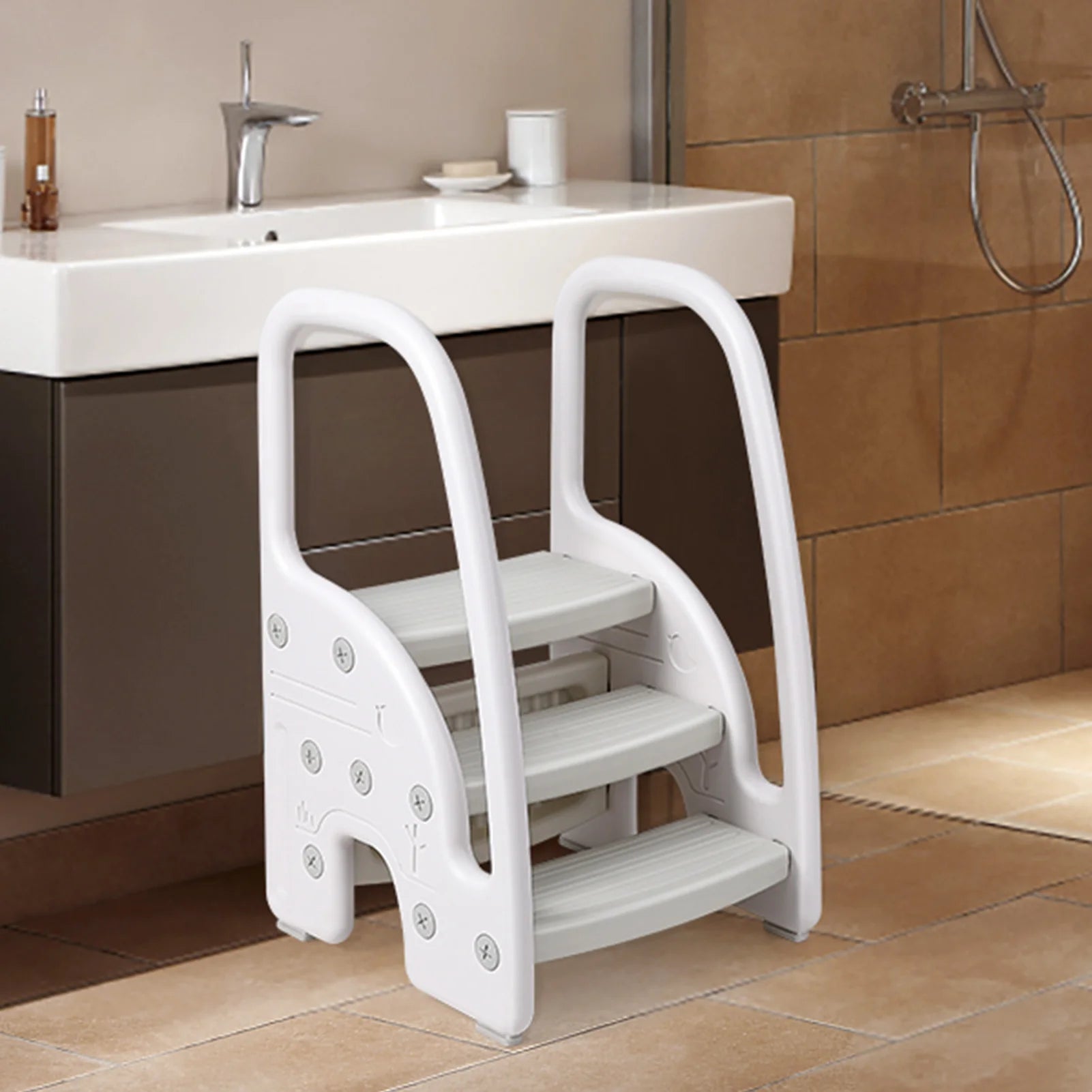 Toddler Step Stool With Handles 3-Tier For Bathroom Counter - Home and Haven Store