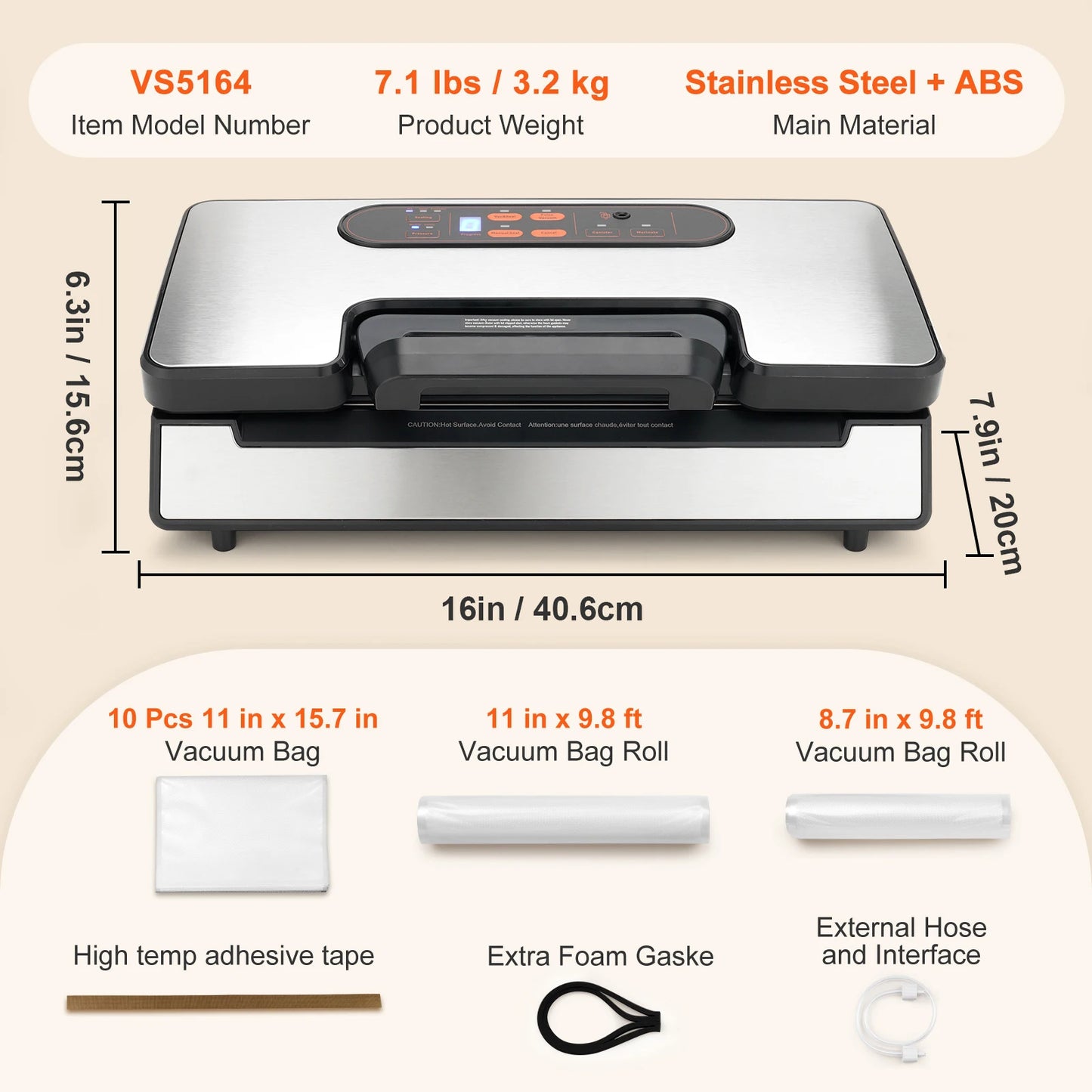 SucceBuy 90KPa 130W Vacuum Sealer For Food Freshness - Home and Haven Store