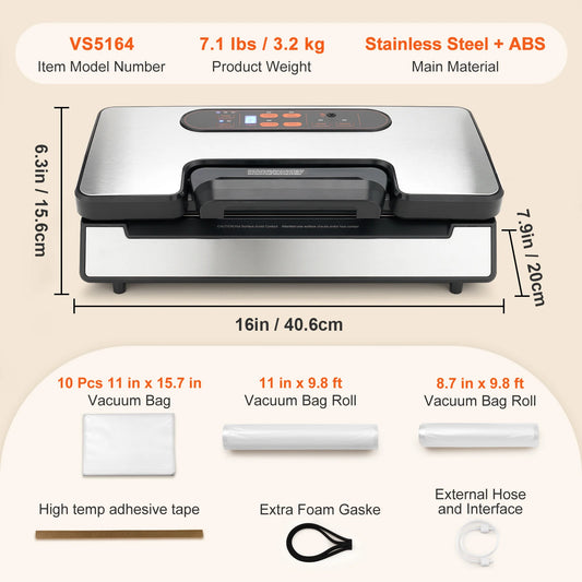 SucceBuy 90KPa 130W Vacuum Sealer For Food Freshness - Home and Haven Store