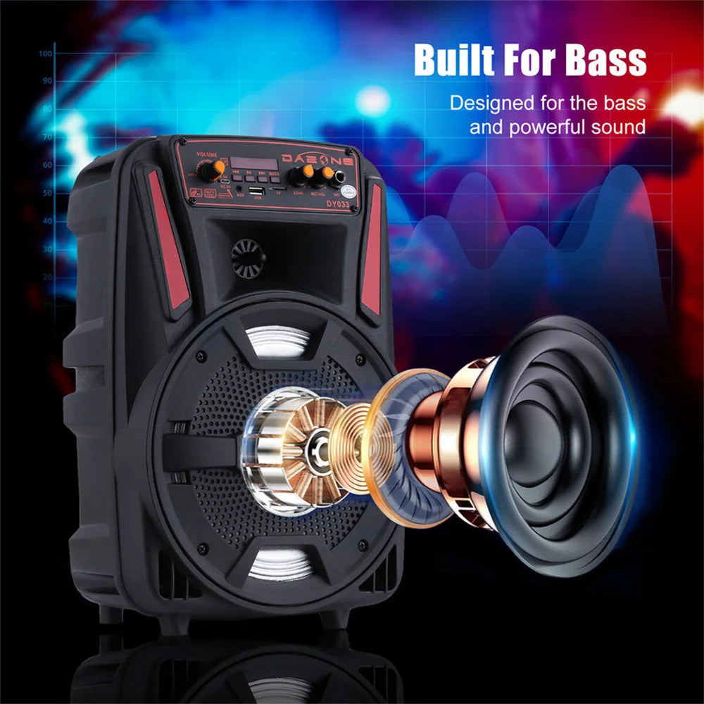CURUK 1000W Portable Bluetooth Speaker With Subwoofer Remote Mic - Home and Haven Store