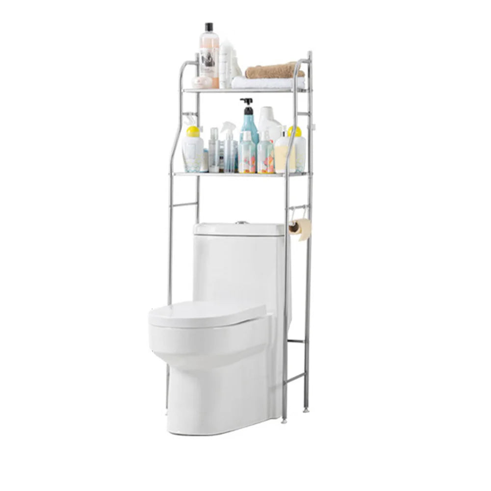 Studyset Freestanding Metal Over Toilet Storage Shelf With Paper Holder