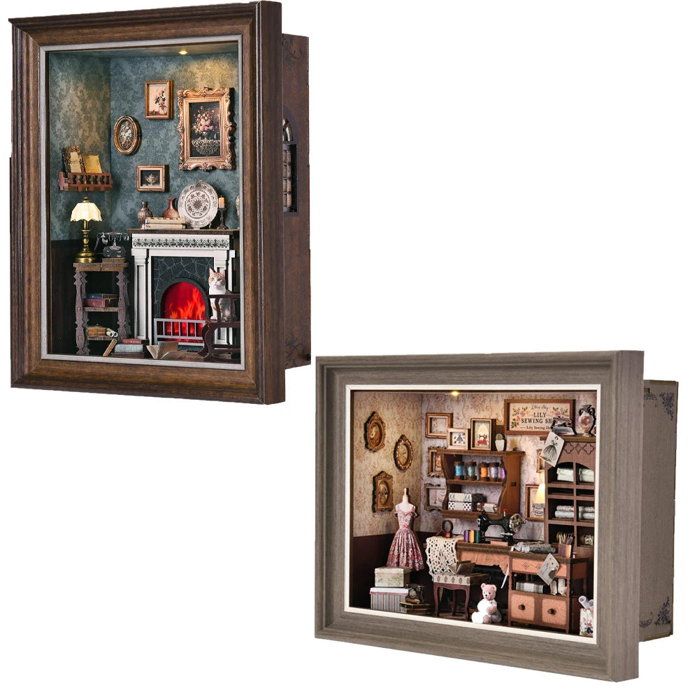 ASLOWSNAIL Book Nook Kit Tailor's Shop DIY 3D Wooden Puzzle - Home and Haven Store