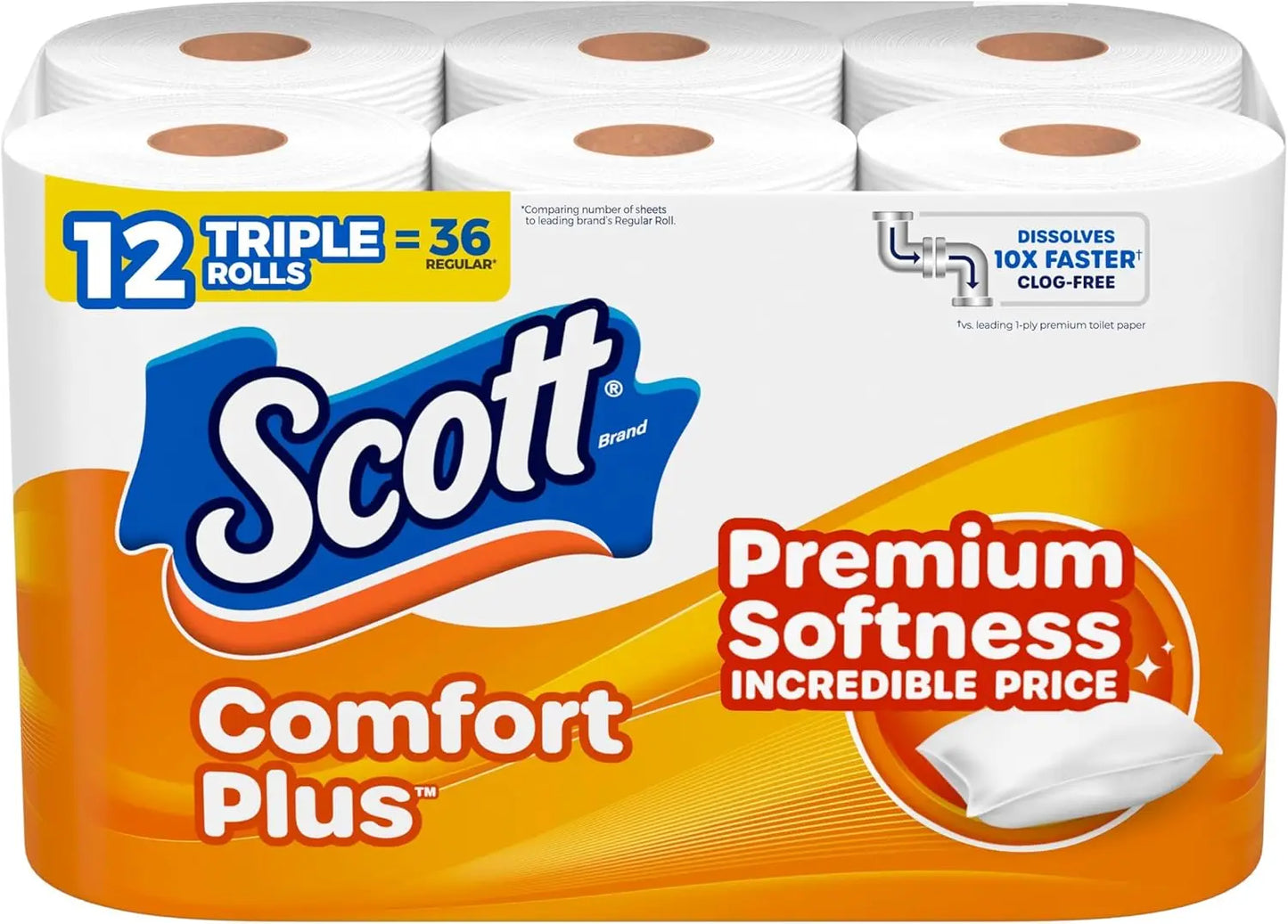 Scott ComfortPlus Premium Septic Safe Toilet Rolls