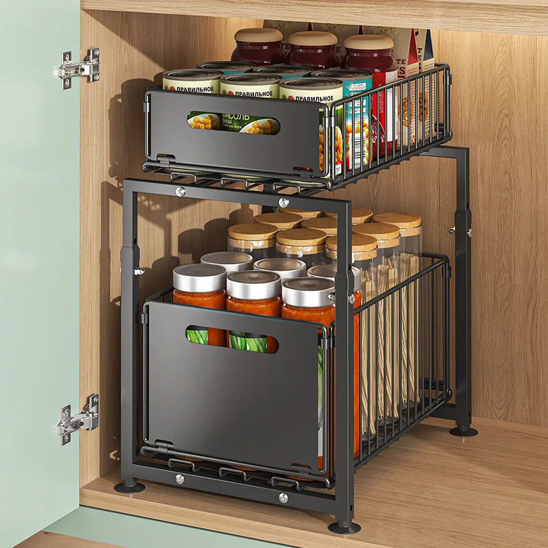 AEHOME Heavy Duty 2 Tier Cabinet Organizer Under Sink