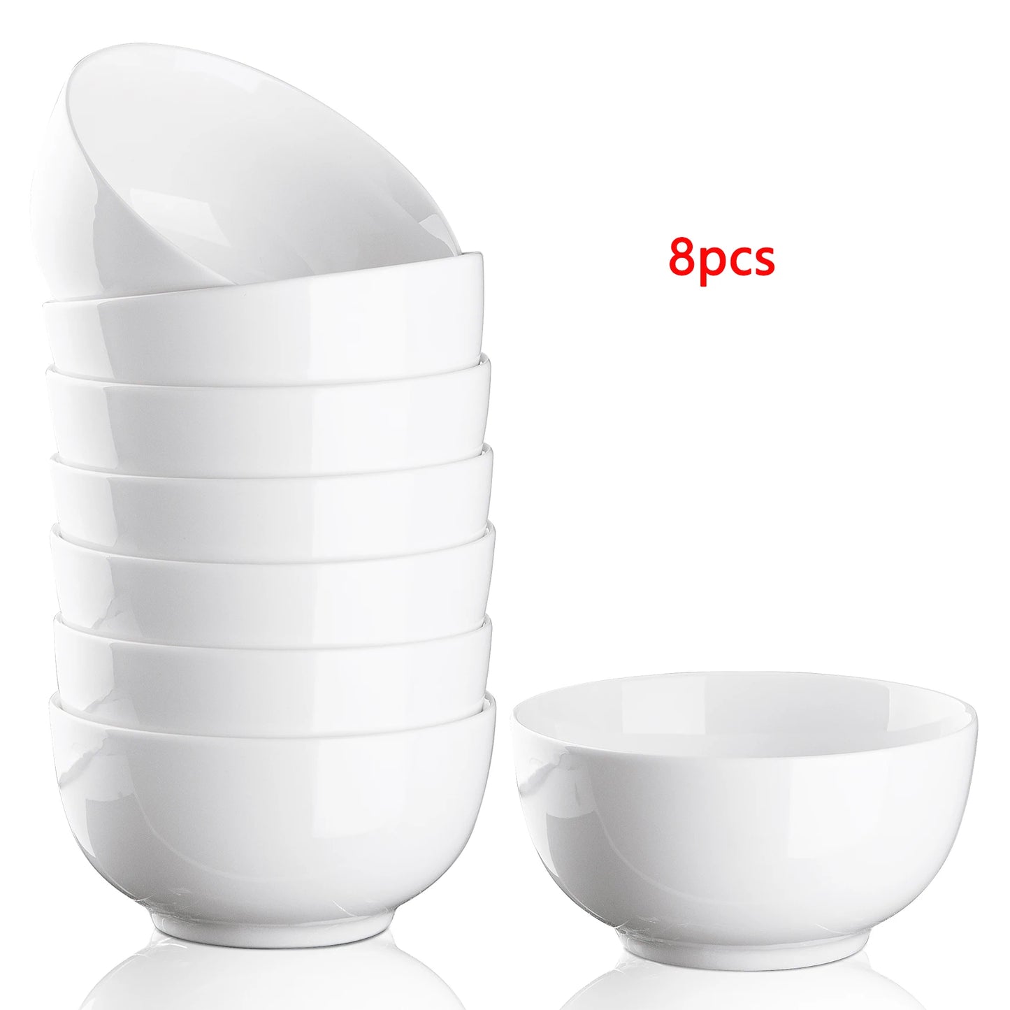 Porcelain Bowls Set 8 Pack Microwave And Dishwasher Safe - Home and Haven Store