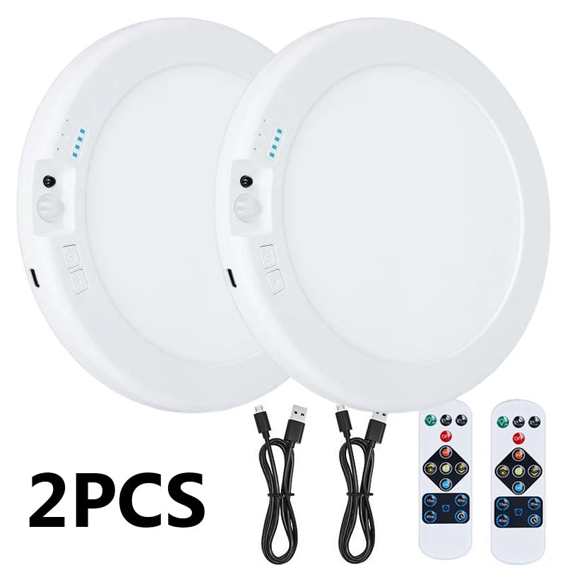 Rechargeable Wireless Motion Sensor Ceiling Light With Remote