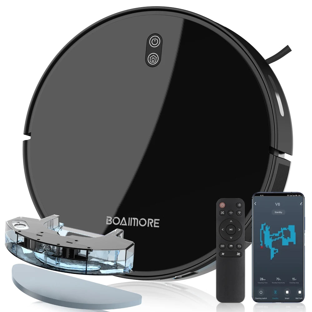 BOAIMORE Robot Vacuum Cleaner With Mop 6000Pa Suction