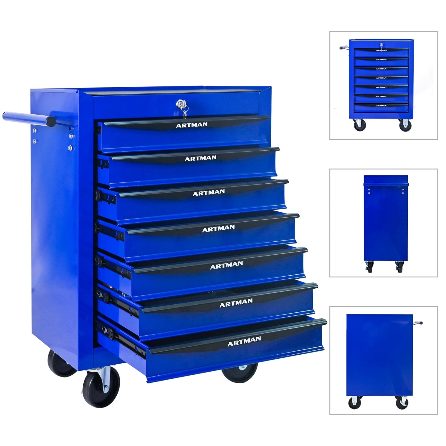 ARTMAN 7 Drawer Rolling Tool Box Cabinet, Heavy Duty Cart - Home and Haven Store