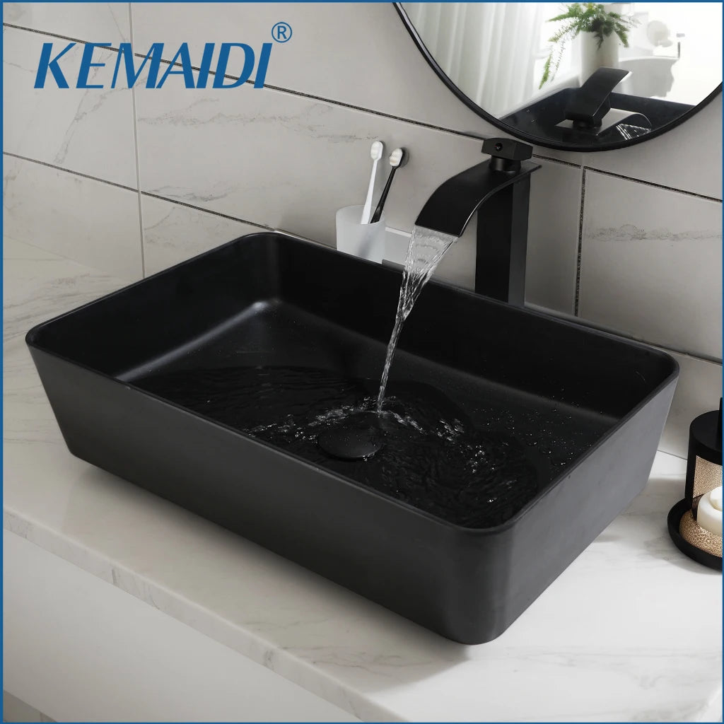 MEKKHALA Bathroom Sink Faucet Combo Vessel Basin Contemporary Washbasin