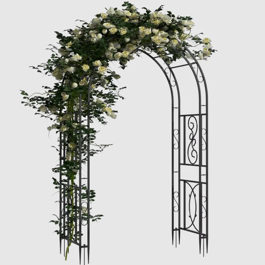 Heavy Duty Metal Garden Arbor Trellis Frame For Climbing Plants - Home and Haven Store