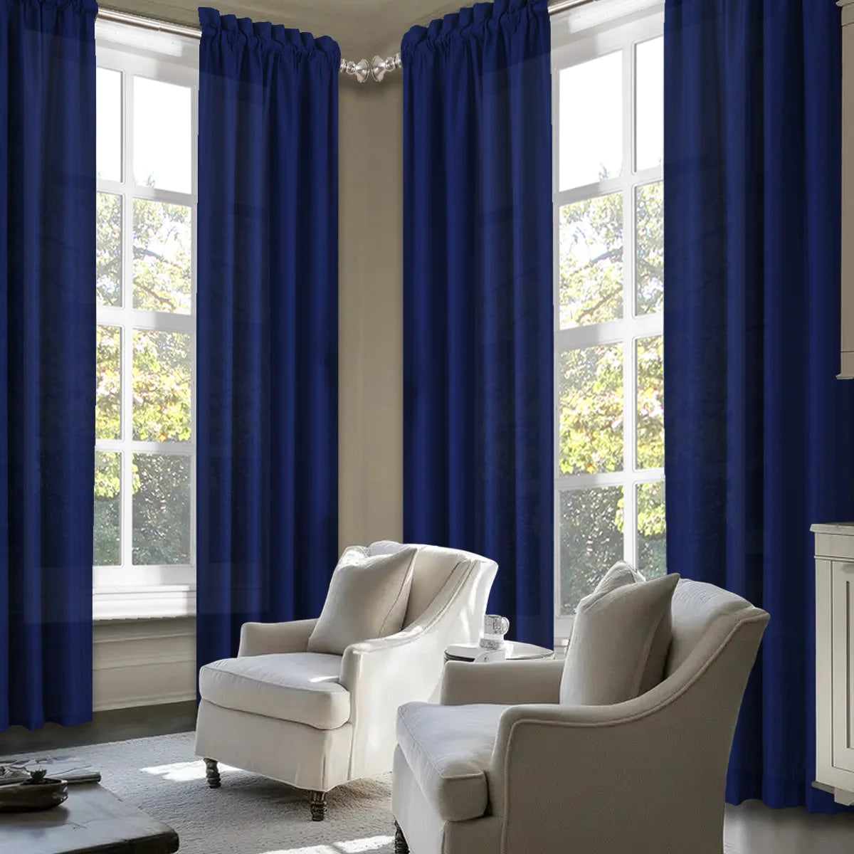 SABALANICA Light Filtering Curtains 4-Piece Rod Pocket Fade-Resistant Polyester - Home and Haven Store