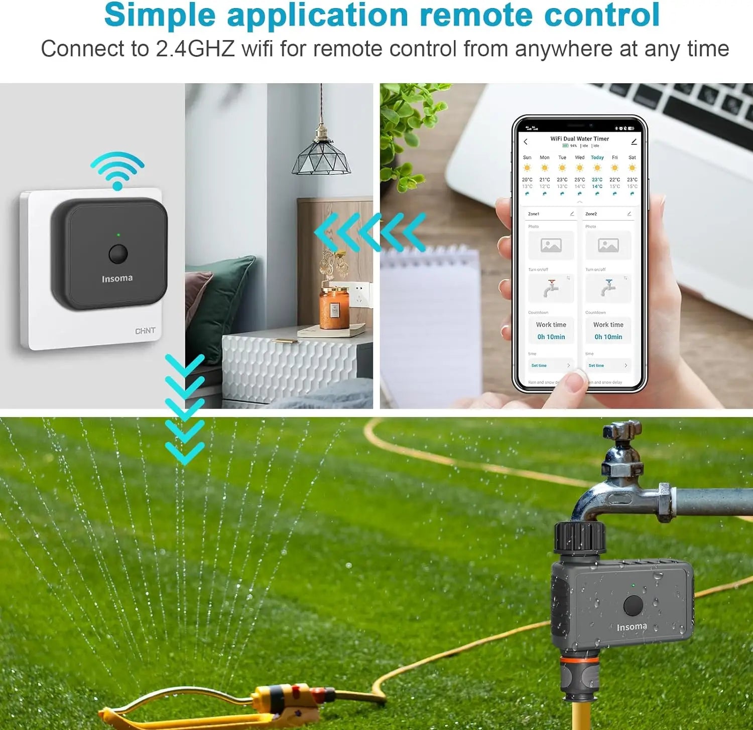 INSOMA WiFi Automatic Garden Sprinkler Timer With Alexa - Home and Haven Store