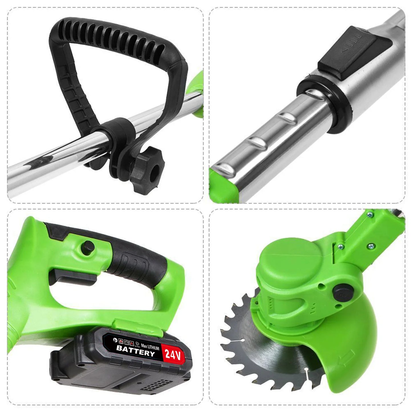 Cordless 2-In-1 Weed Trimmer With Battery Pack For Yard - Home and Haven Store