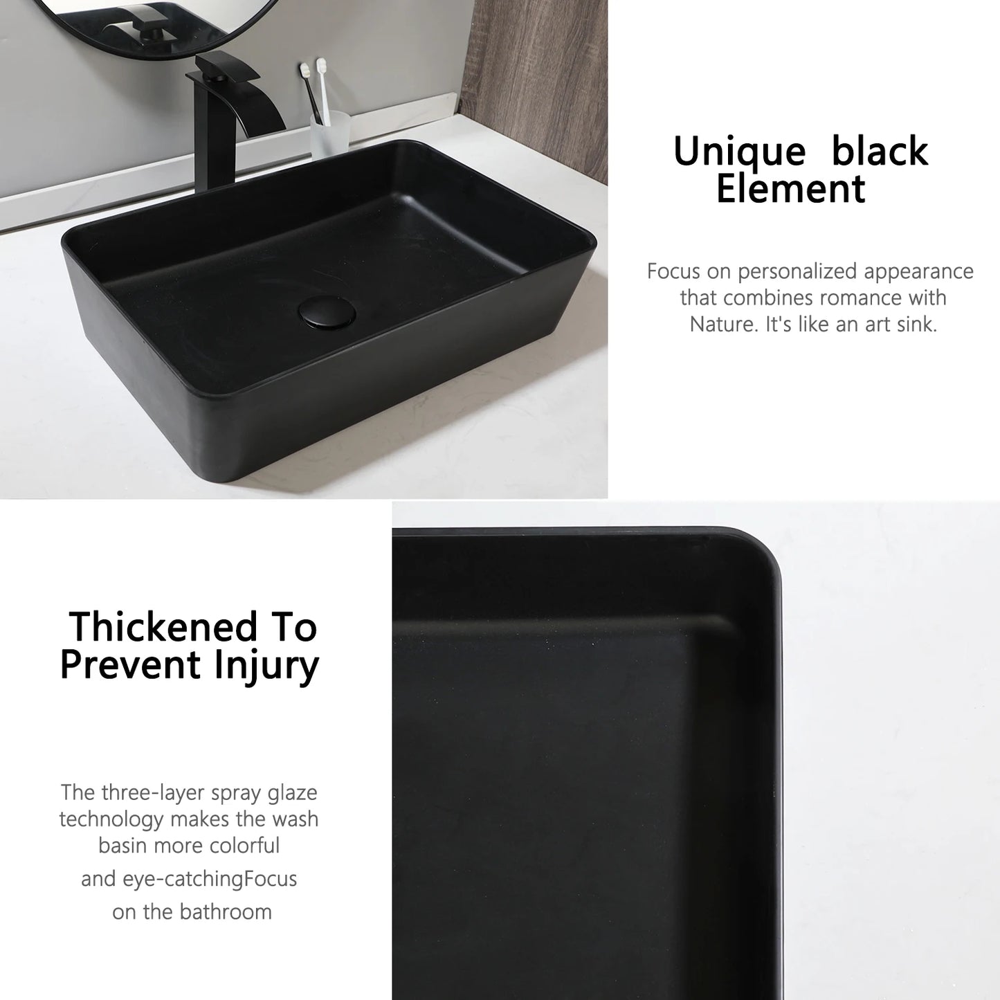 MEKKHALA Bathroom Sink Faucet Combo Vessel Basin Contemporary Washbasin