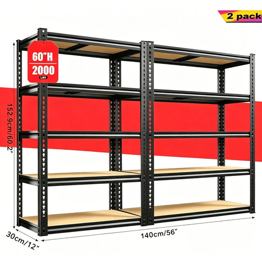 Heavy Duty Metal Storage Shelves With 2000 Lbs Capacity - Home and Haven Store