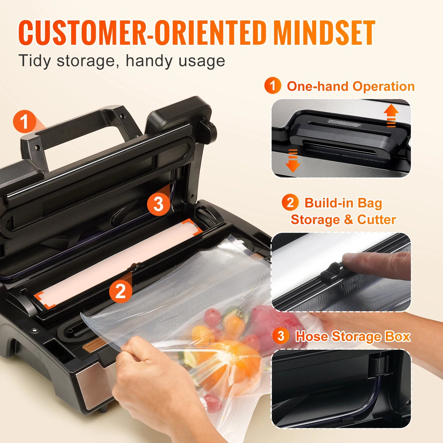 SucceBuy 90KPa 130W Vacuum Sealer For Food Freshness - Home and Haven Store