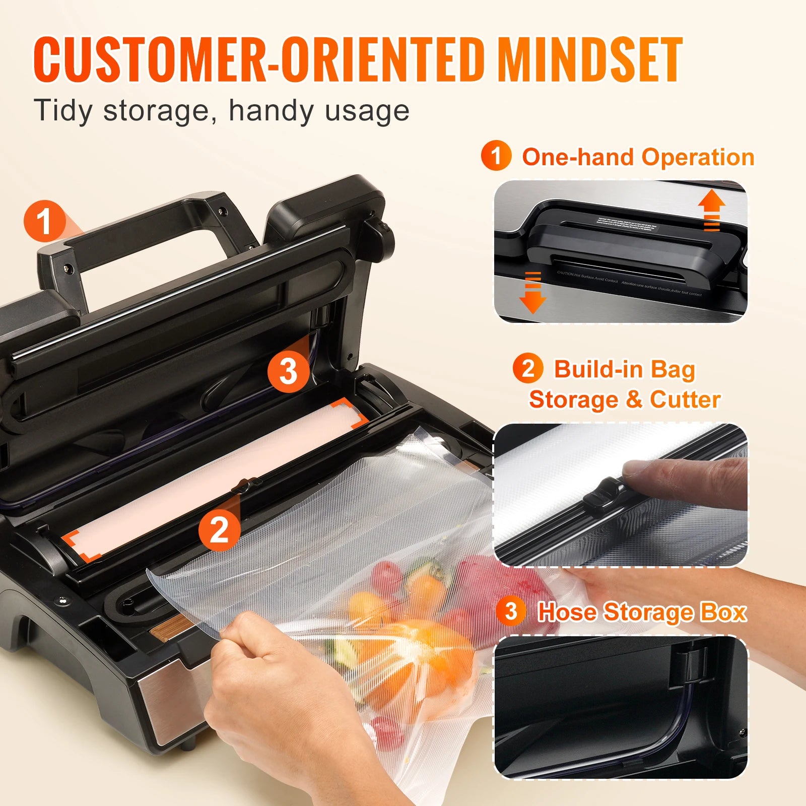 SucceBuy 90KPa 130W Vacuum Sealer For Food Freshness - Home and Haven Store