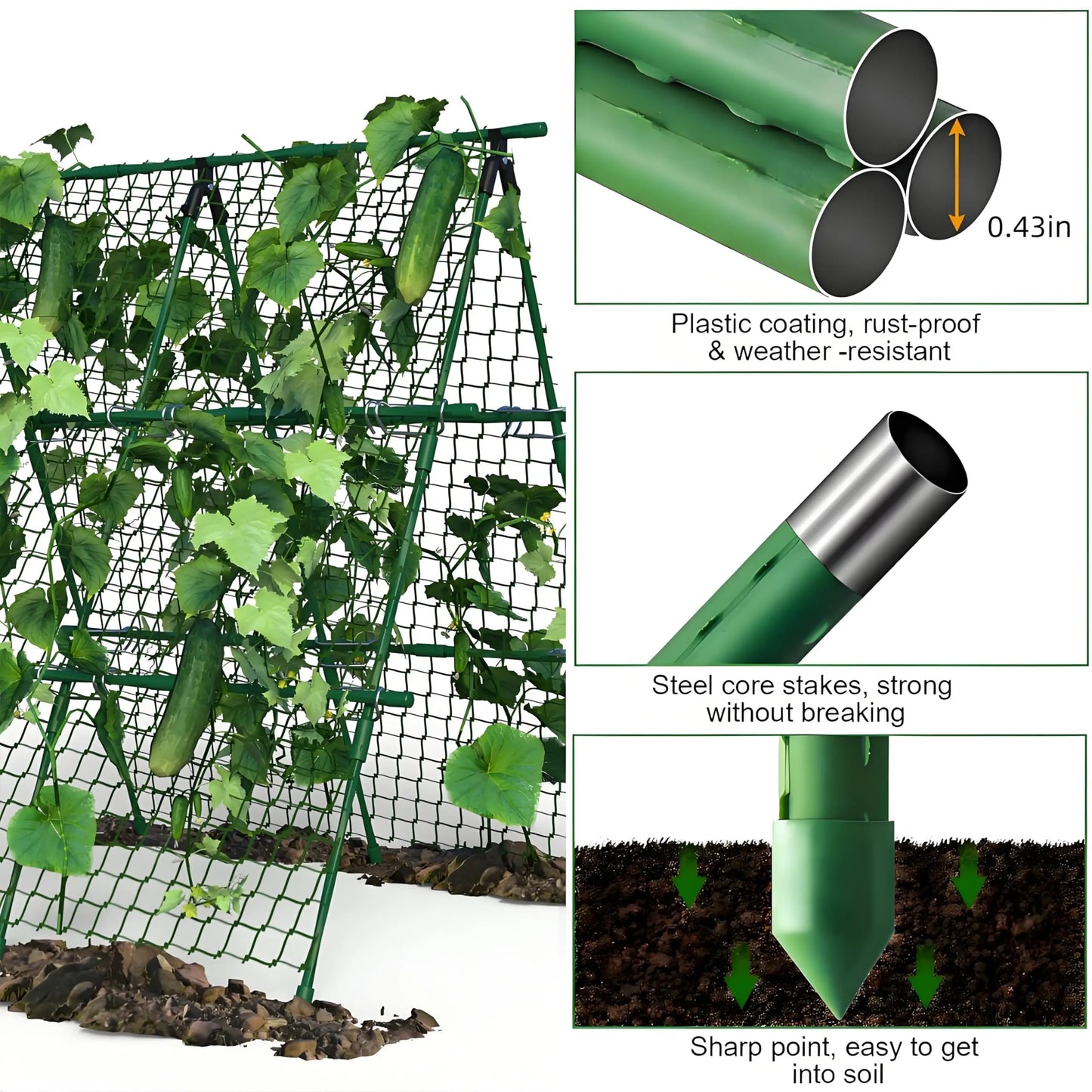 HiMISS Raised Bed A Frame Trellis For Climbing Vegetables