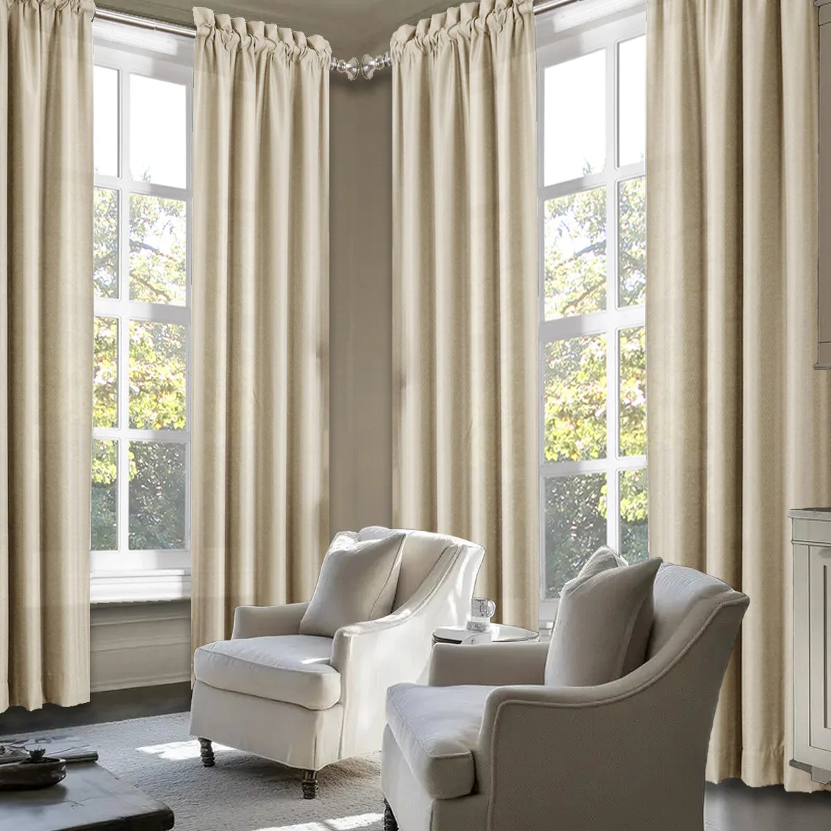 SABALANICA Light Filtering Curtains 4-Piece Rod Pocket Fade-Resistant Polyester - Home and Haven Store