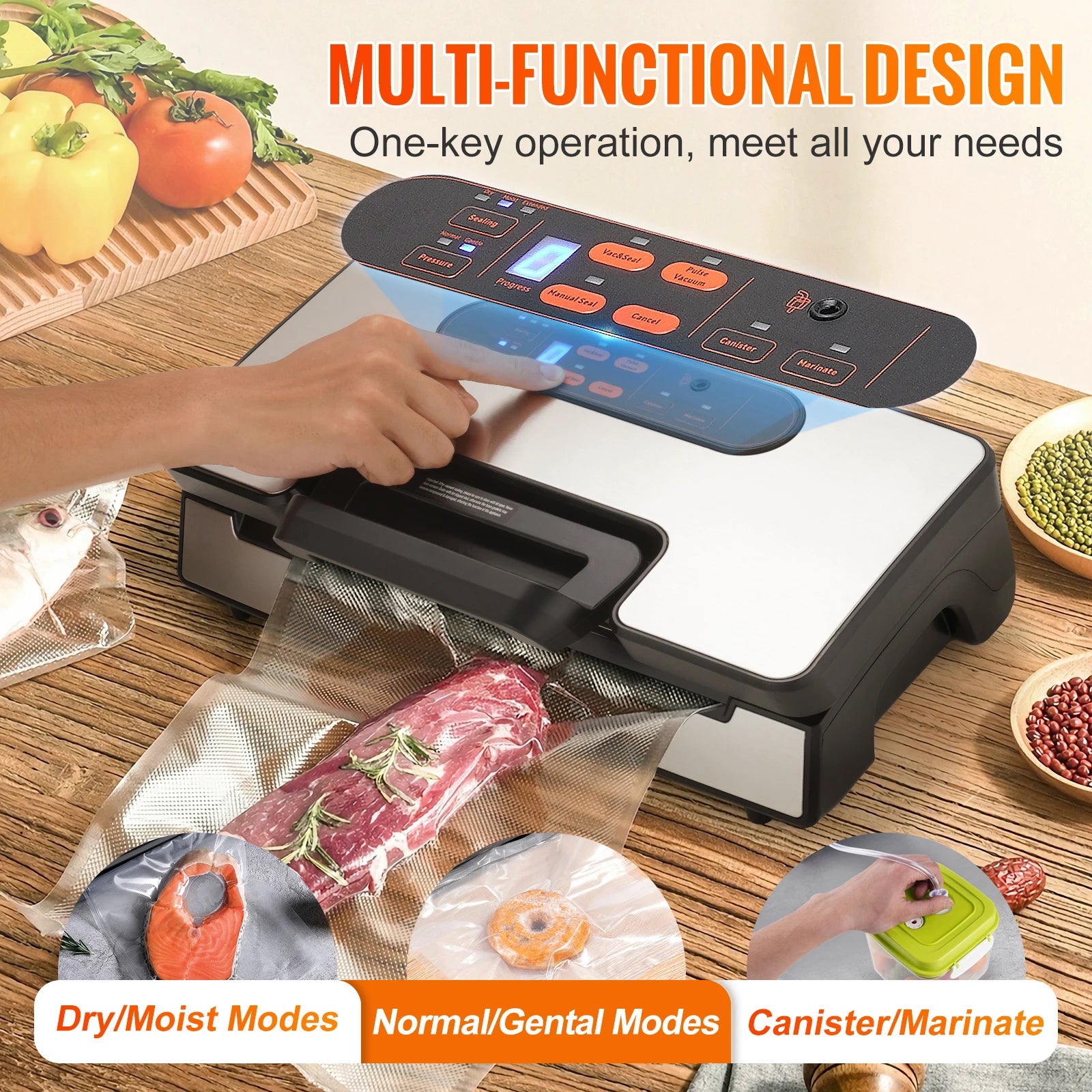 SucceBuy 90KPa 130W Vacuum Sealer For Food Freshness - Home and Haven Store