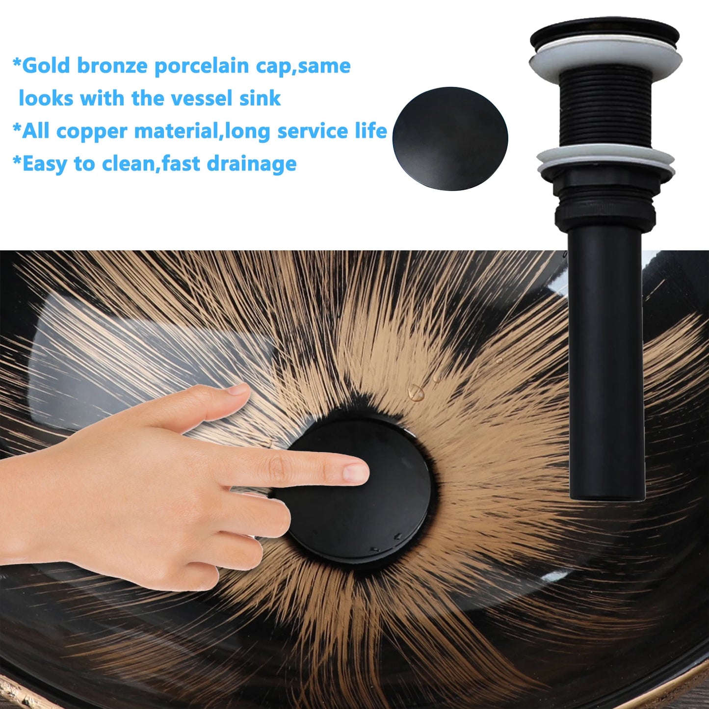 Mekkhala Oval Ceramic Vessel Sink With Waterfall Faucet