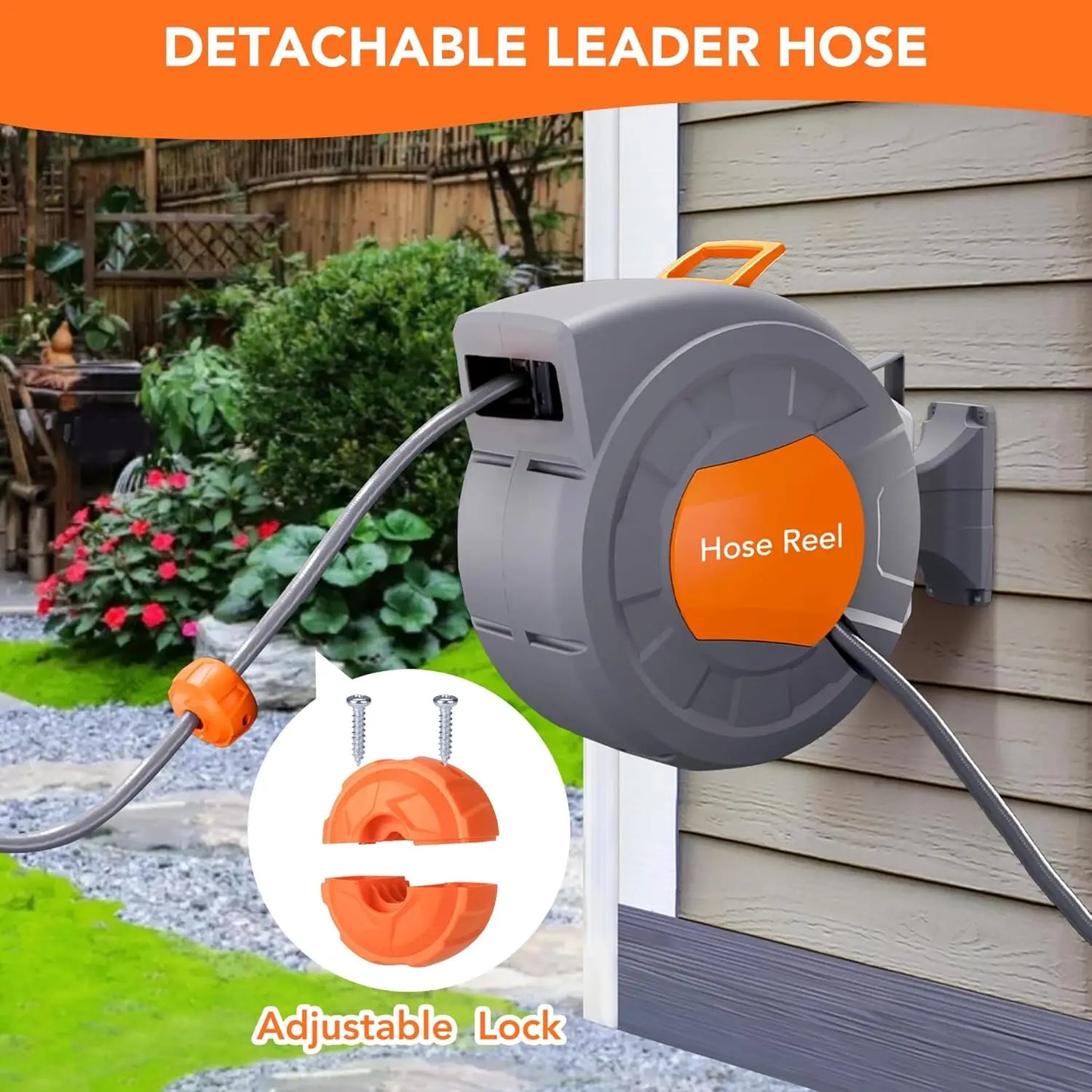 TWISTER.CK Retractable Garden Hose Reel With Nine Function Sprayer - Home and Haven Store