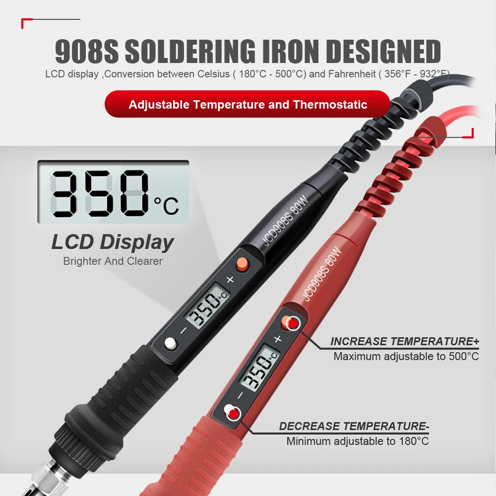 80W Electric Soldering Iron Set Adjustable Temperature - Home and Haven Store