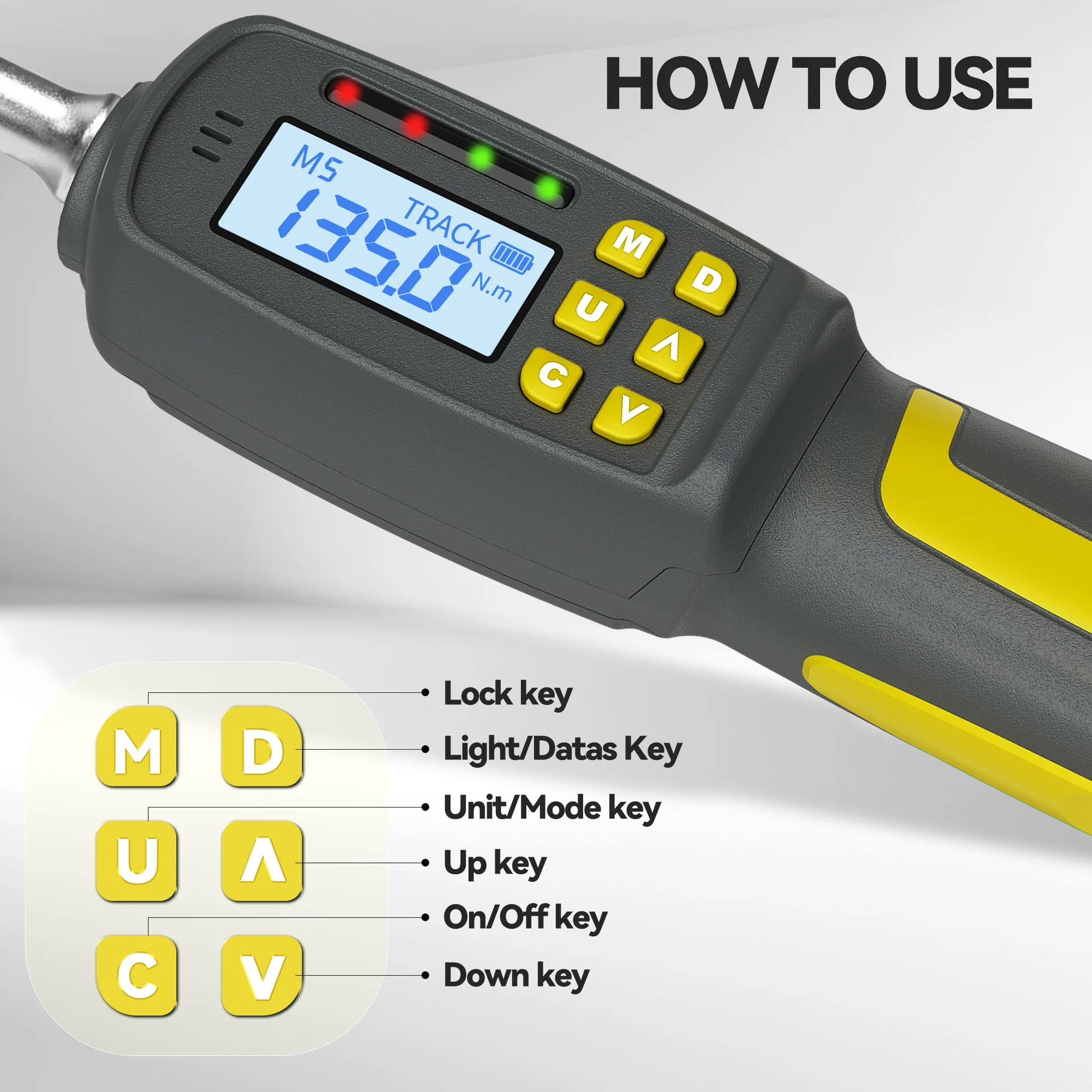 Waxtron Digital Torque Wrench Two Percent Accuracy Automotive - Home and Haven Store