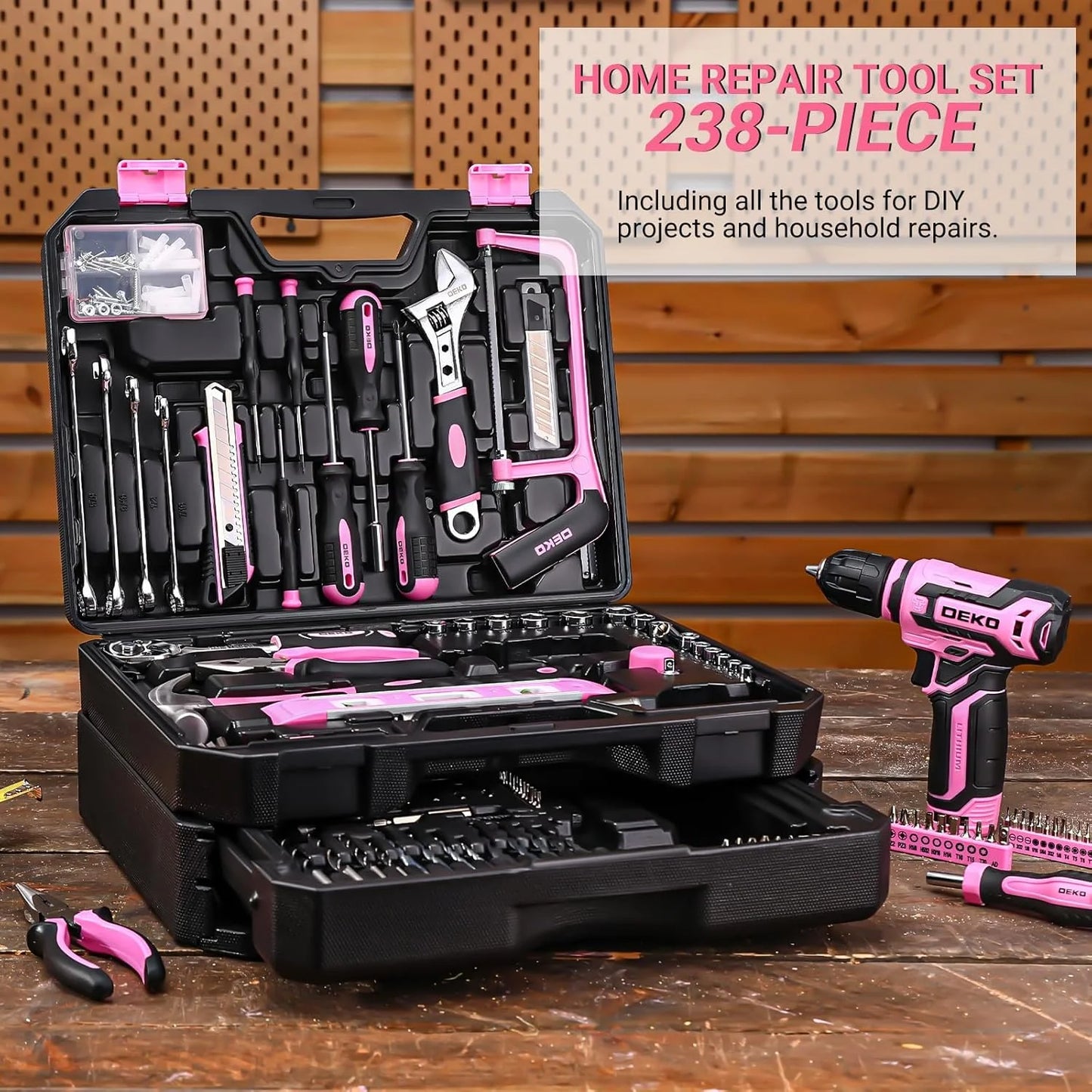 DEKO 12V Cordless Drill And Home Mechanic Toolbox Organizer - Home and Haven Store