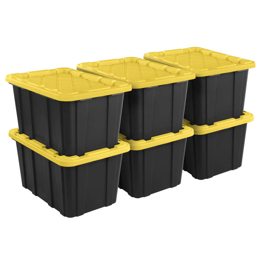 Heavy Duty Plastic Storage Tote With Secure Snap Lid