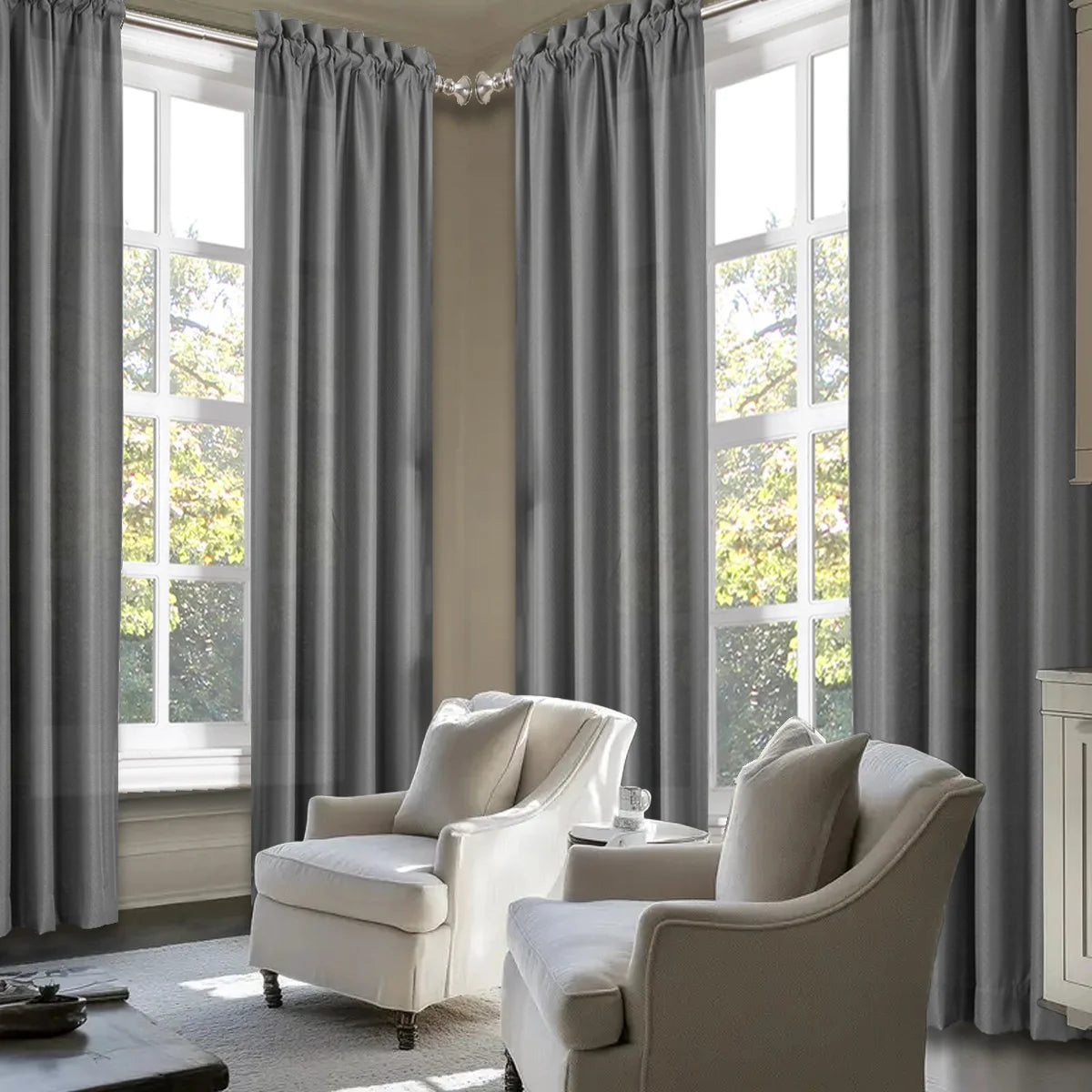 SABALANICA Light Filtering Curtains 4-Piece Rod Pocket Fade-Resistant Polyester - Home and Haven Store