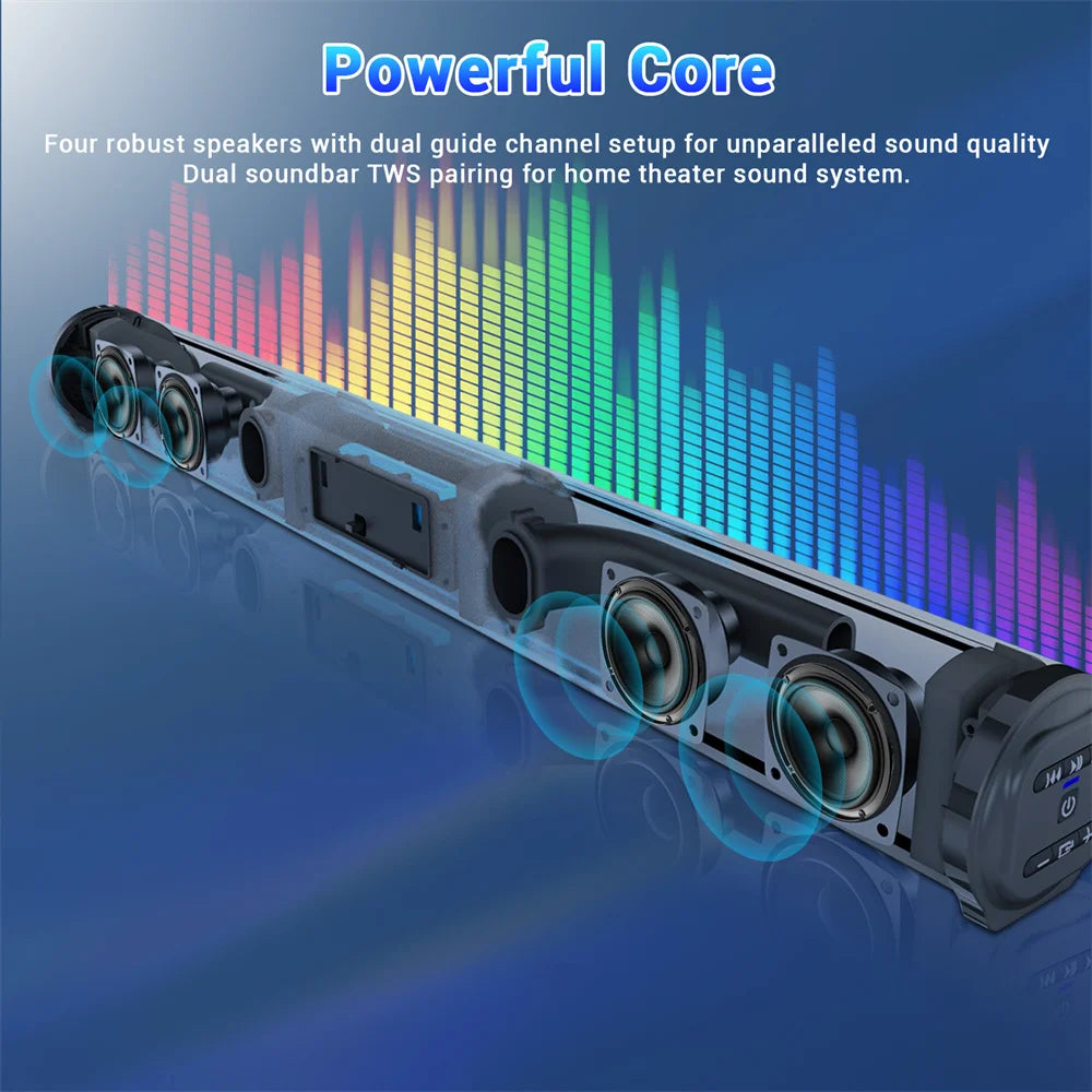 CURUK Bluetooth Sound Bar With Subwoofer Home Theater Speaker - Home and Haven Store