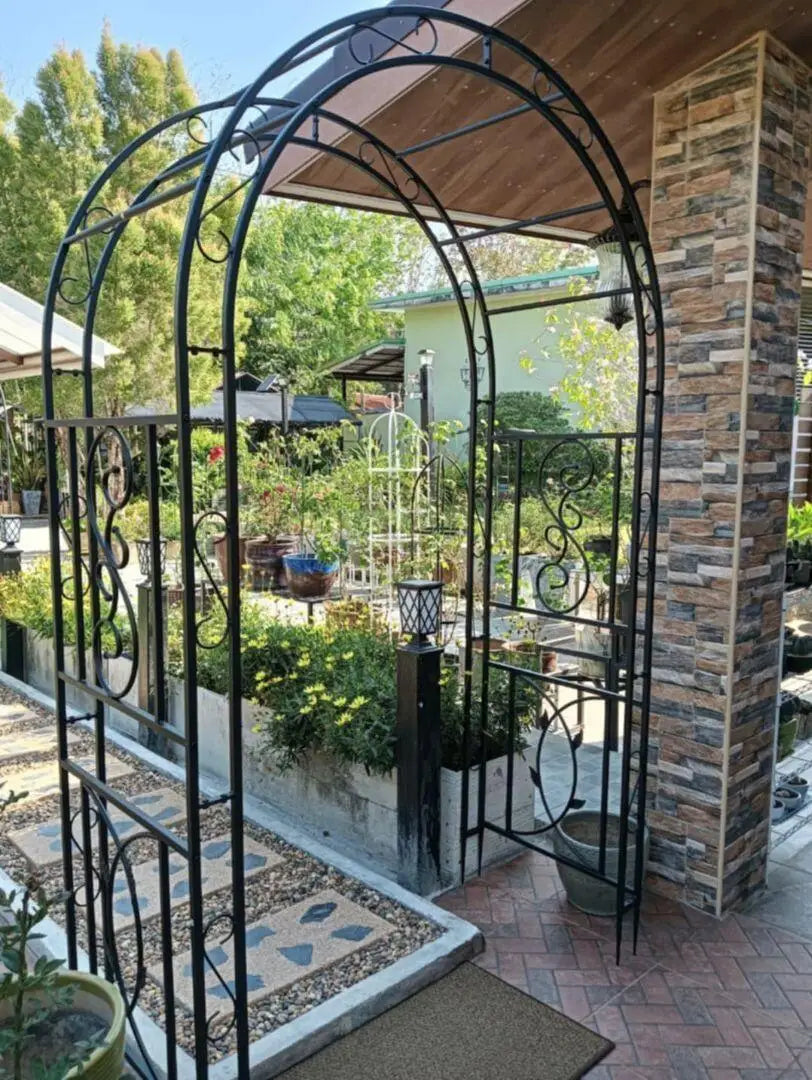 Heavy Duty Metal Garden Arbor Trellis Frame For Climbing Plants - Home and Haven Store