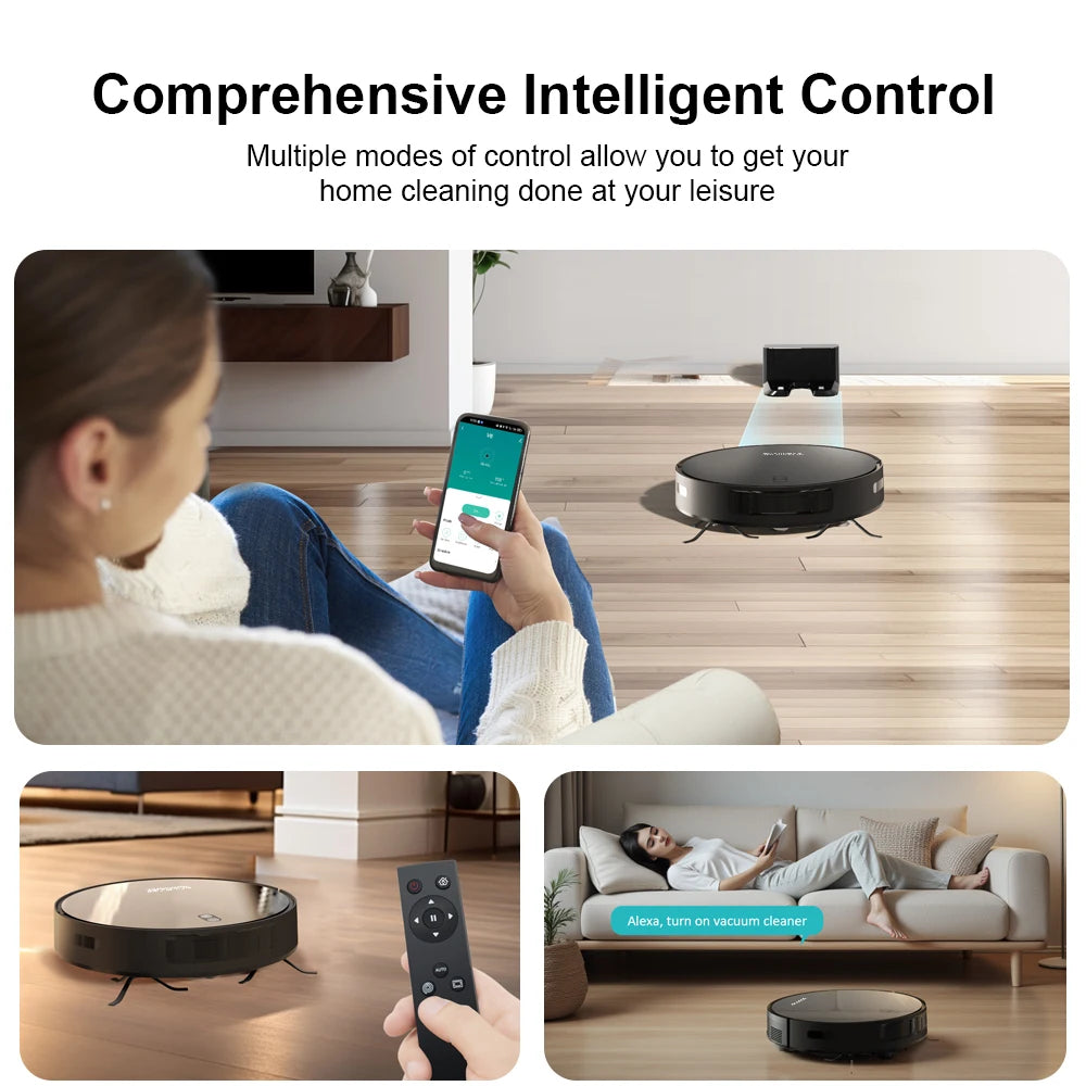 BOAIMORE Robot Vacuum Cleaner With Mop 6000Pa Suction