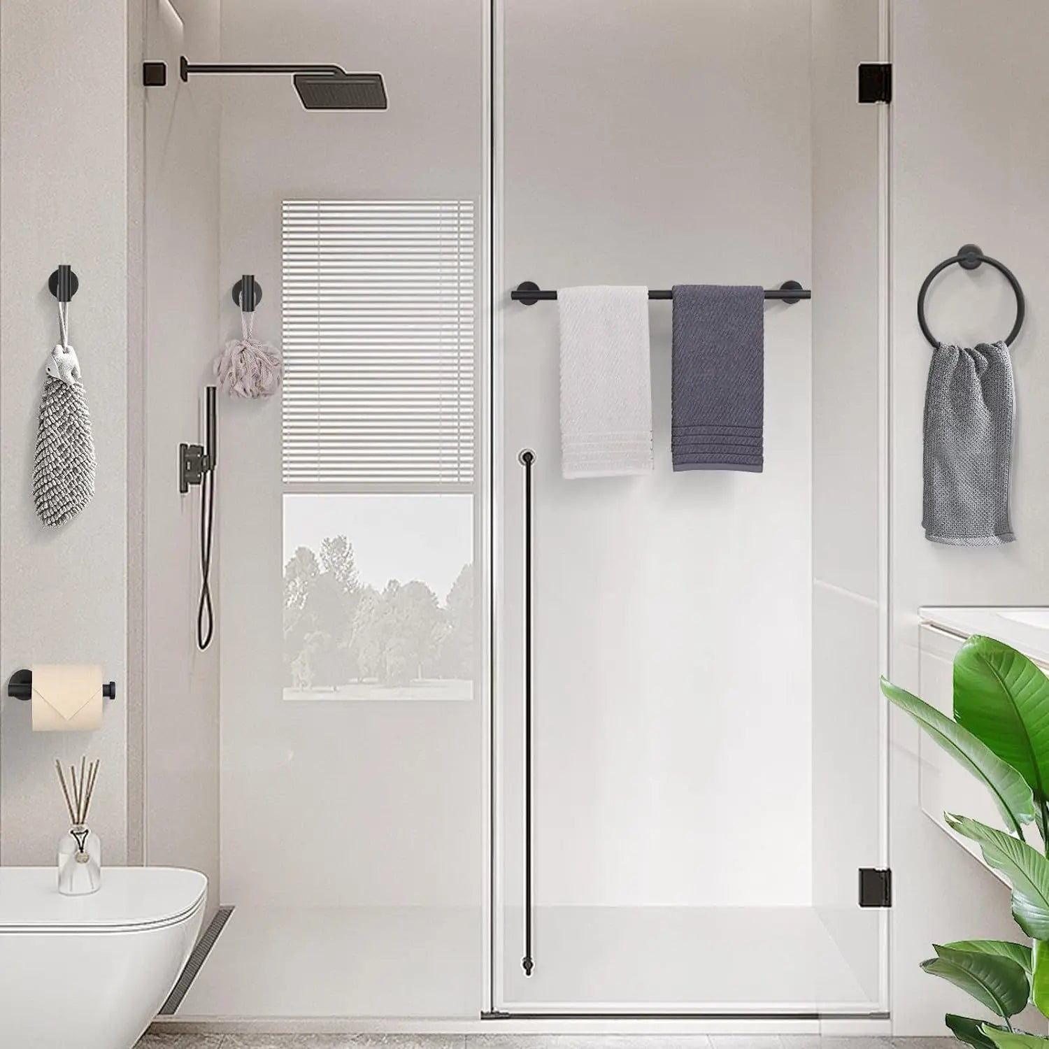 Stainless Steel Bathroom Hardware Set With Towel Bar - Home and Haven Store