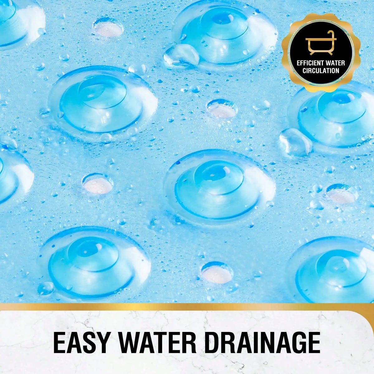 Anti Slip Mold Resistant PVC Bathroom Mat With Drainage Holes