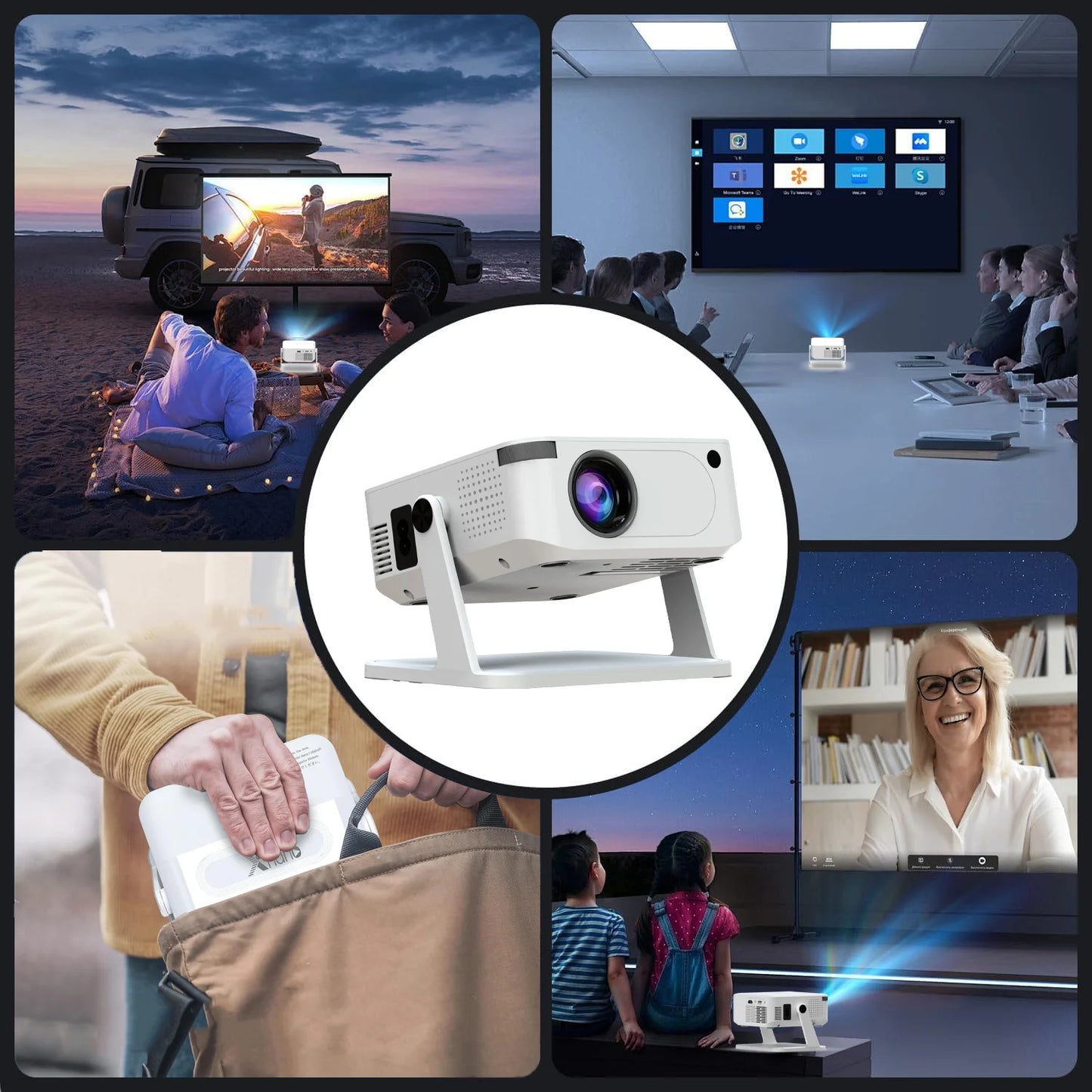 Xnano Android Projector 300 ANSI Lumens With HDMI Wireless