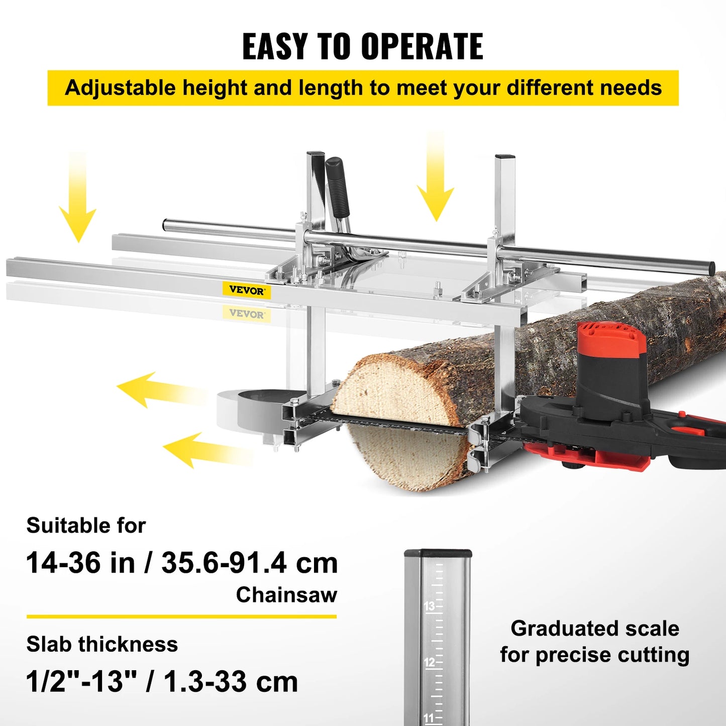 Chainsaw Mill Planking Bar For Wood Lumber Cutting Portable Sawmill