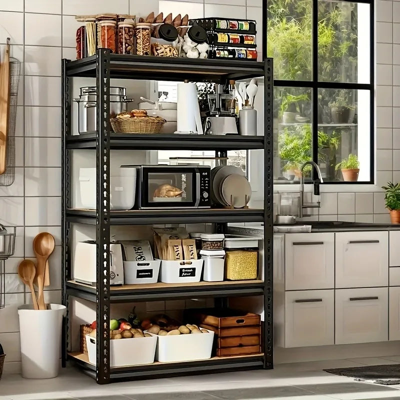 Heavy Duty Garage Racking Five Tier Steel Shelving 2000 Lb