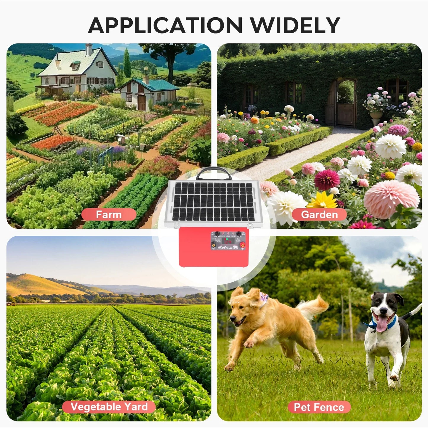 32KM Solar Electric Fence Charger 9.5KV 0.5J for Livestock Horses - Home and Haven Store