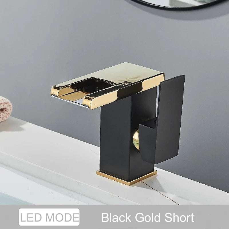 MYQualife Single Handle Led Color Changing Basin Faucet
