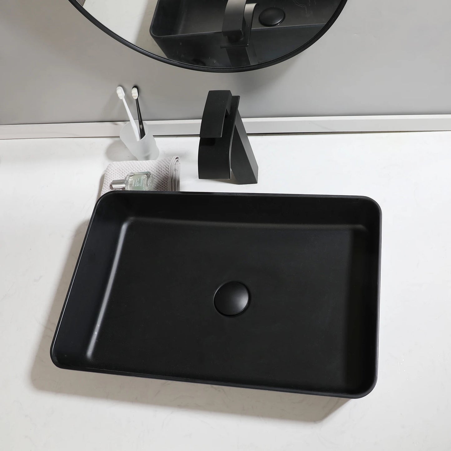 MEKKHALA Bathroom Sink Faucet Combo Vessel Basin Contemporary Washbasin